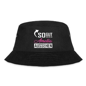 So gut kann nur eine Amelia aussehen - Bucket Hat - Schwarz - Vorne - Lela (165cm)