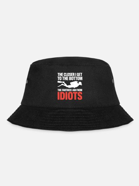 Bottom Dive: Closer Farther from Idiots - Bucket Hat - black