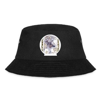 Snow Globe Deer - Bucket Hat - black - Front - Lela (165cm)