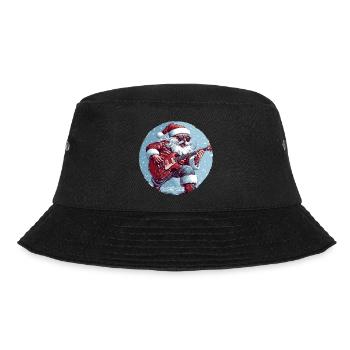Weihnachtsmann Gitarre - Bucket Hat - Schwarz - Vorne - Lela (165cm)
