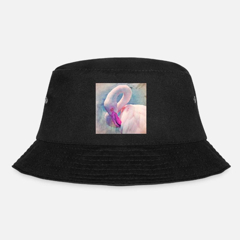 Flamant rose dans une lumière pastel - Bob - noir