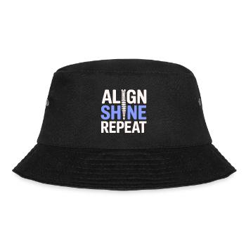 Chiropractor Align Shine Repeat Professional DC  - Bucket Hat - black - Front - Lela (165cm)