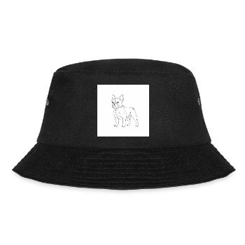 Art au trait du bouledogue français - Bob - noir - Devant - Lela (165cm)