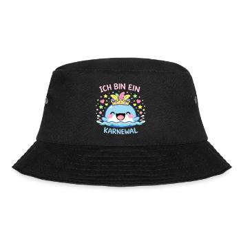 Ich bin ein Karnewal Karneval Fasching Geschenk - Bucket Hat - Schwarz - Vorne - Lela (165cm)