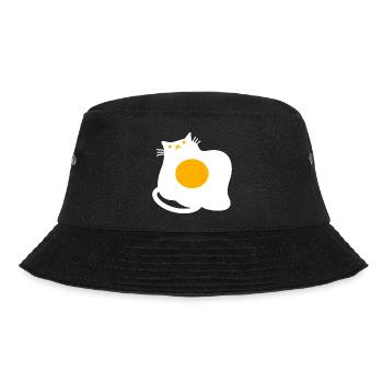 Drôle de chat en cuisinière aux œufs au plat - Bob - noir - Devant - Lela (165cm)