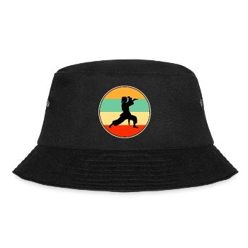 Joueuse vintage de karaté féminine arts martiaux rétro - Bob - noir - Devant - Lela (165cm)