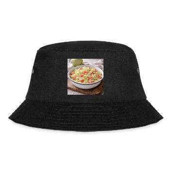 Creamy cabbage and tomato salad - Bucket Hat - black - Front - Lela (165cm)