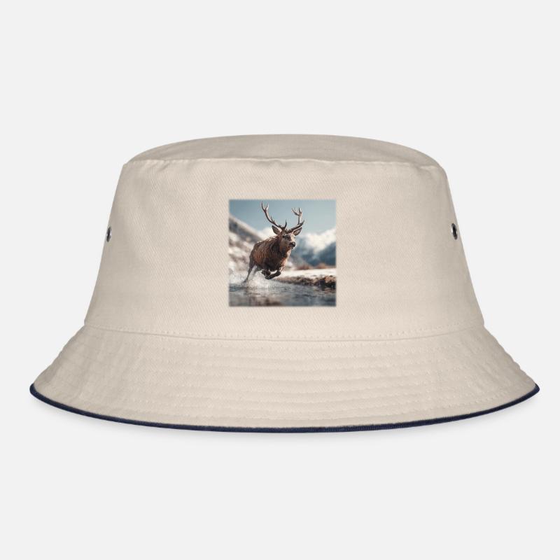 Majestätischer Hirsch: Sprung durch die Alpen Bucket Hat