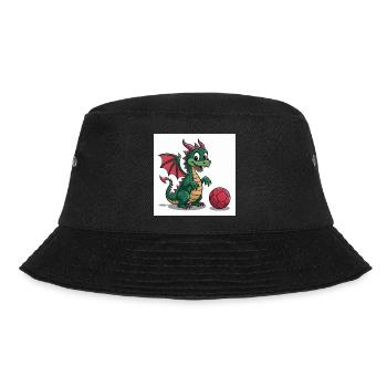 Grüner Drachenball Freund - Bucket Hat - Schwarz - Vorne - Lela (165cm)