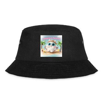Llama Relax Beach Blaue Brille - Bucket Hat - Schwarz - Vorne - Lela (165cm)