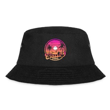 Classic 1986 Sunset Palms - Bucket Hat - black - Front - Lela (165cm)