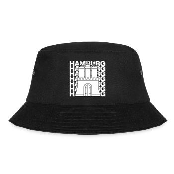 HAMBURG STADTTOR, HANSE, MOIN, HH - Bucket Hat - Schwarz - Vorne - Lela (165cm)