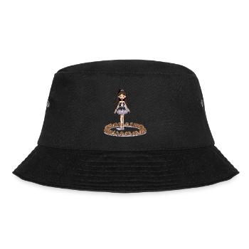 Tanzfee auf Brezelring - Bucket Hat - Schwarz - Vorne - Lela (165cm)