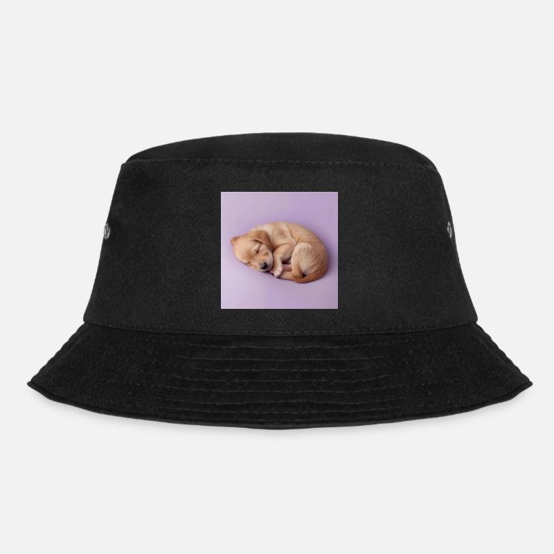 Chiot endormi sur fond lilas - Bob - noir