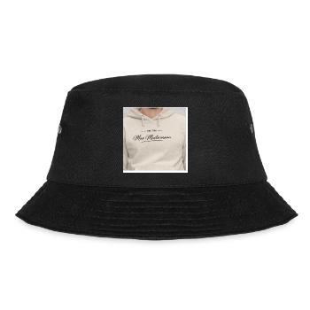 Max Mustermann Vintage Hoodie - Bucket Hat - Schwarz - Vorne - Lela (165cm)