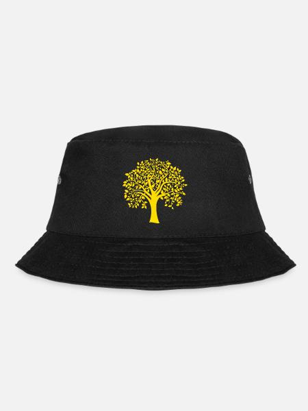 Icon Orange Jumbo Tree Print Silhouette - Bucket Hat - Schwarz