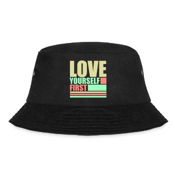 Love Yourself First Self-Love Self-Care - Bucket Hat - black - Front - Lela (165cm)