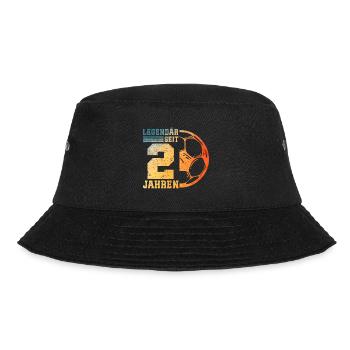 2nd Birthday 2 Years Young Kids Football - Bucket Hat - black - Front - Lela (165cm)
