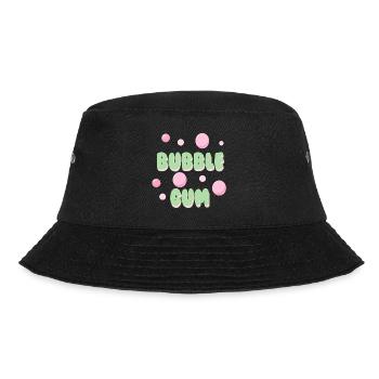 Bubble Gum Pastel Retro-Typografie - Bucket Hat - Schwarz - Vorne - Lela (165cm)