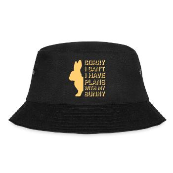Sorry I Can't I Have Plans With My Bunny Hase Logo - Bucket Hat - Schwarz - Vorne - Lela (165cm)