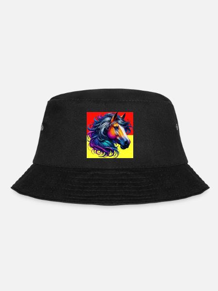 horse - Bucket Hat - black