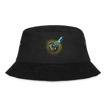 computer hand roboter KI digital cyborg code pc  - Bucket Hat - Schwarz - Vorne - Lela (165cm)