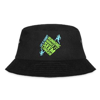 Life Is Short Running Makes It Seem Longer Funny - Bucket Hat - black - Front - Lela (165cm)