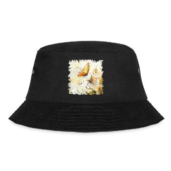 Watercolor butterflies - Bucket Hat - black - Front - Lela (165cm)