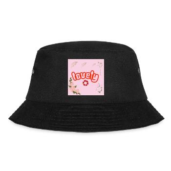 Lucky Neon Floral on Pink - Bucket Hat - black - Front - Lela (165cm)