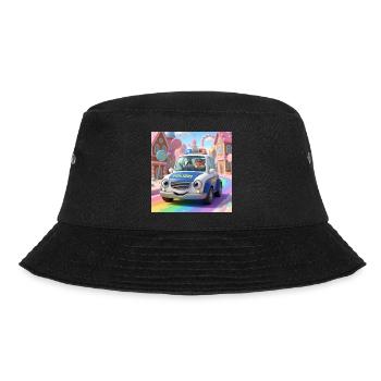 Polizei Abenteuer Zuckerstadt - Bucket Hat - Schwarz - Vorne - Lela (165cm)
