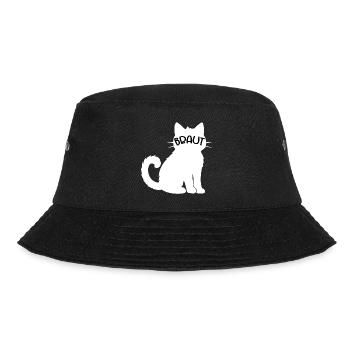 Hochzeit Katzen Braut - Bucket Hat - Schwarz - Vorne - Lela (165cm)