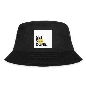 Get Stuff Done Monday Lustiges Büro Poster - Bucket Hat - Schwarz - Vorne - Lela (165cm)