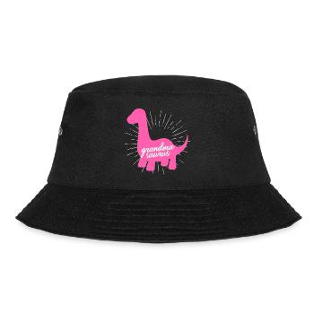 Großmasaurier Pink Dinosaurier Retro Oma Slogan - Bucket Hat - Schwarz - Vorne - Lela (165cm)