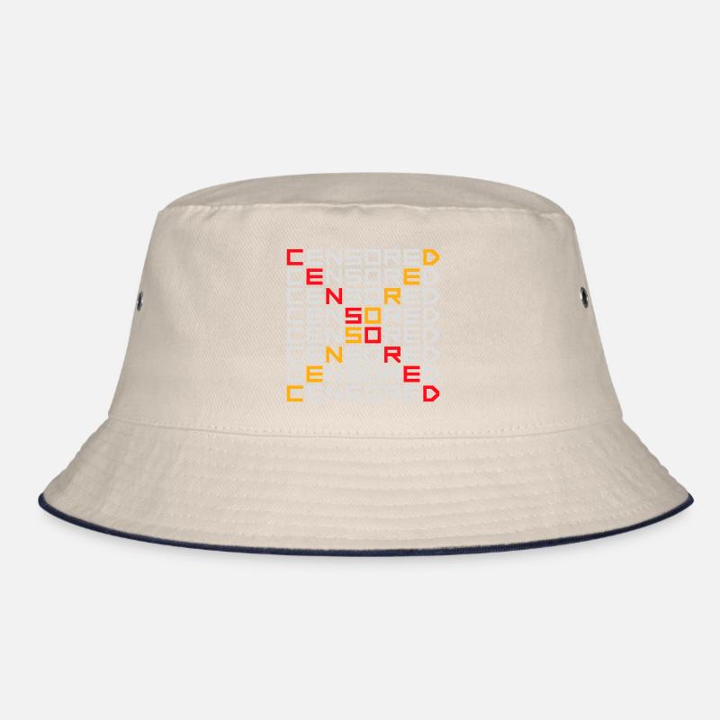 Censored Funny Statement Freedom Logo Bucket Hat