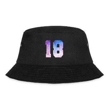 Ausgabe 18 – 18. Geburtstagsgeschenk - Bucket Hat - Schwarz - Vorne - Lela (165cm)