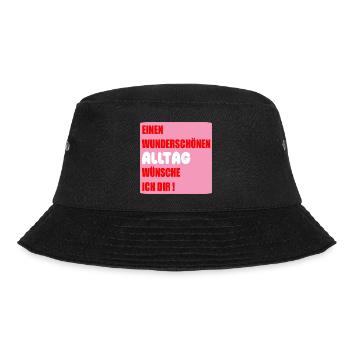 Alltag Wünsche - Bucket Hat - Schwarz - Vorne - Lela (165cm)