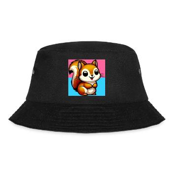 Eichhörnchen - Bucket Hat - Schwarz - Vorne - Lela (165cm)