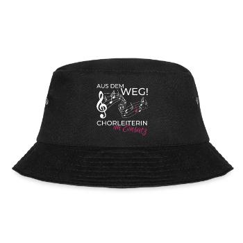 Chorleiterin im Einsatz - Bucket Hat - Schwarz - Vorne - Lela (165cm)