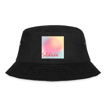 Werte Solidarität - Bucket Hat - Schwarz - Vorne - Lela (165cm)