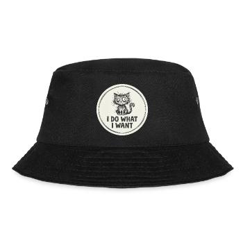 Ich mache, was ich will Katze - Bucket Hat - Schwarz - Vorne - Lela (165cm)