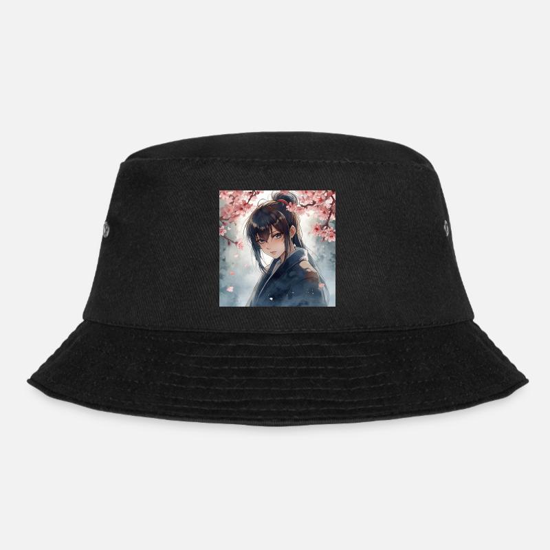 Hanfu unter Kirschblüten - Bucket Hat - Schwarz