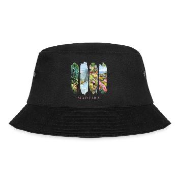 Madeira Urlaub Travel – Dschungel & Blüten Motiv - Bucket Hat - Schwarz - Vorne - Lela (165cm)
