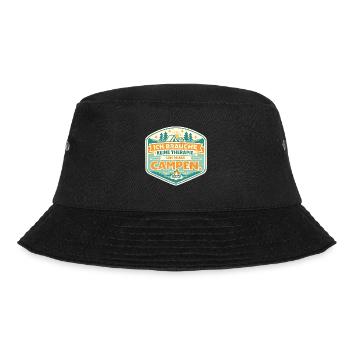 Ich muss Campen - Bucket Hat - Schwarz - Vorne - Lela (165cm)