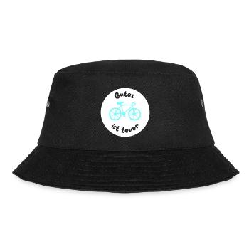 Rad Fahrrad coole Quotes Sprüche radeln teuer Fan - Bucket Hat - Schwarz - Vorne - Lela (165cm)
