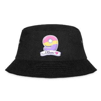 Geburtstags-9-Pastel anpassbar - Bucket Hat - Schwarz - Vorne - Lela (165cm)