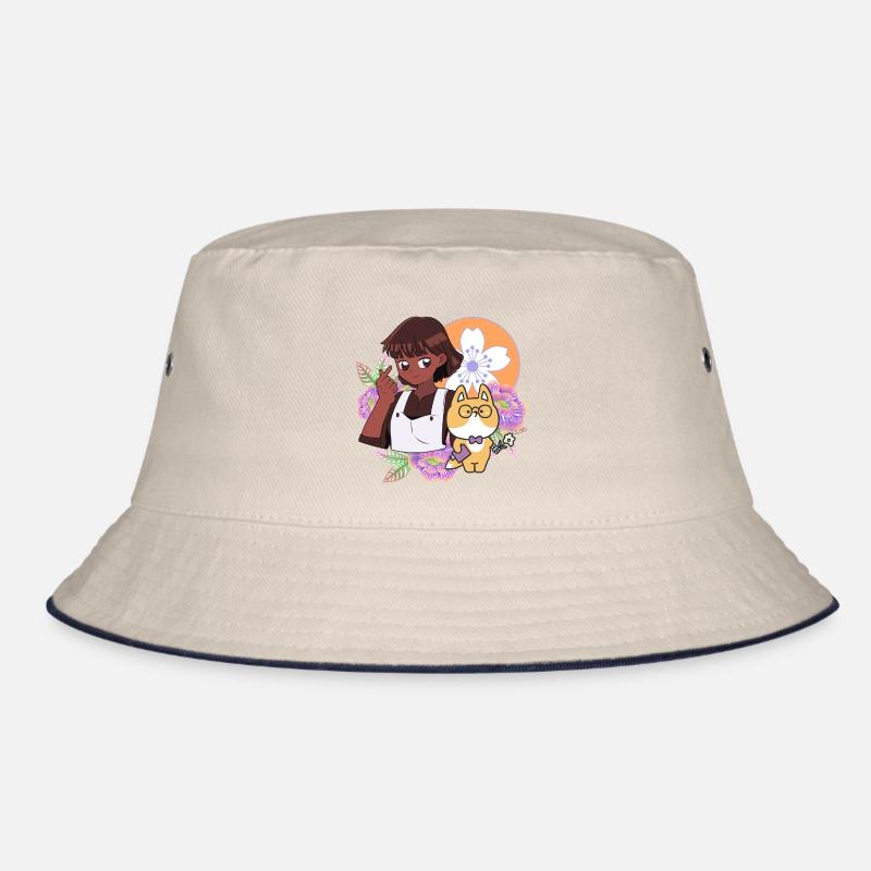 Finger Heart Sign & Cute Fox with Prosthetic Hand Bucket Hat