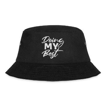 Doing My Best Lustig Ehrlich Motivational Spruch - Bucket Hat - Schwarz - Vorne - Lela (165cm)