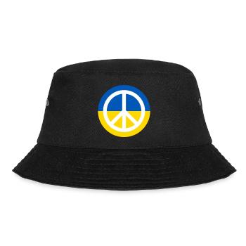 Peace Ukraine - Peace Solidarity Blue Yellow - Bucket Hat - black - Front - Lela (165cm)
