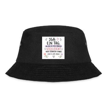 JGA Episch: Tag voller Erinnerungen - Bucket Hat - Schwarz - Vorne - Lela (165cm)