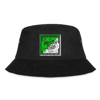 Tennis Meister 2026, Kreisliga Sieger grün weiß - Bucket Hat - Schwarz - Vorne - Lela (165cm)